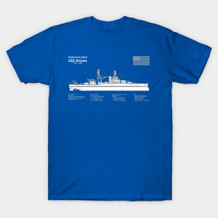 USS Arizona Battleship bb-39. World War II. Sunk on Pearl Harbor - ABDpng T-Shirt